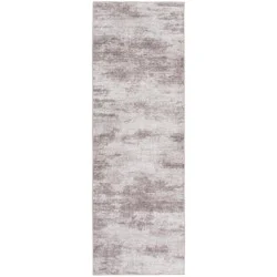 Rugease Abstract Runner, 2 Ft X 6 Ft, Taupe