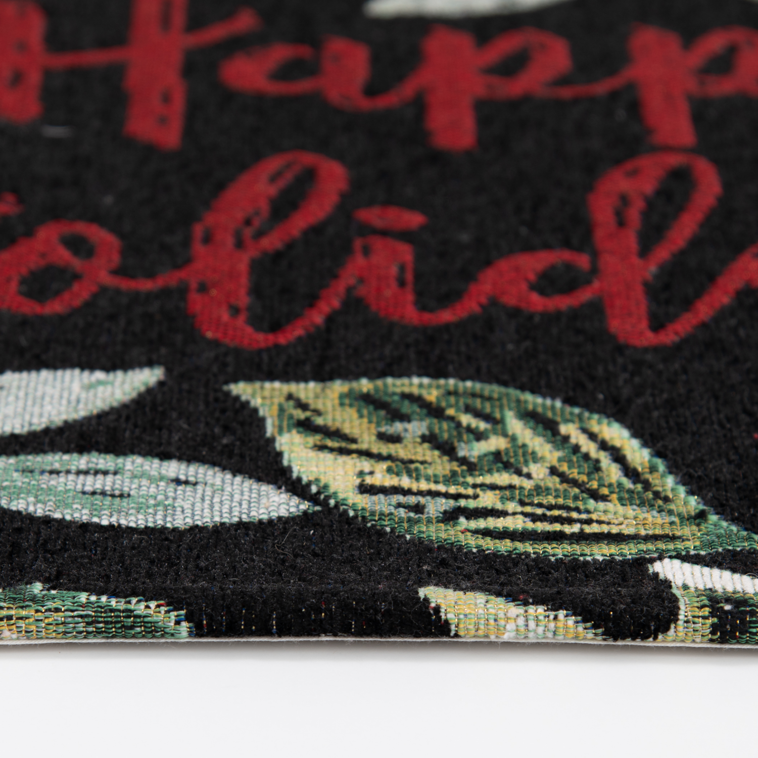 slide 5 of 6, Firewood & Fir Glitz Happy Holiday's Accent Rug, 18 In X 30 In, Black, 1 ct