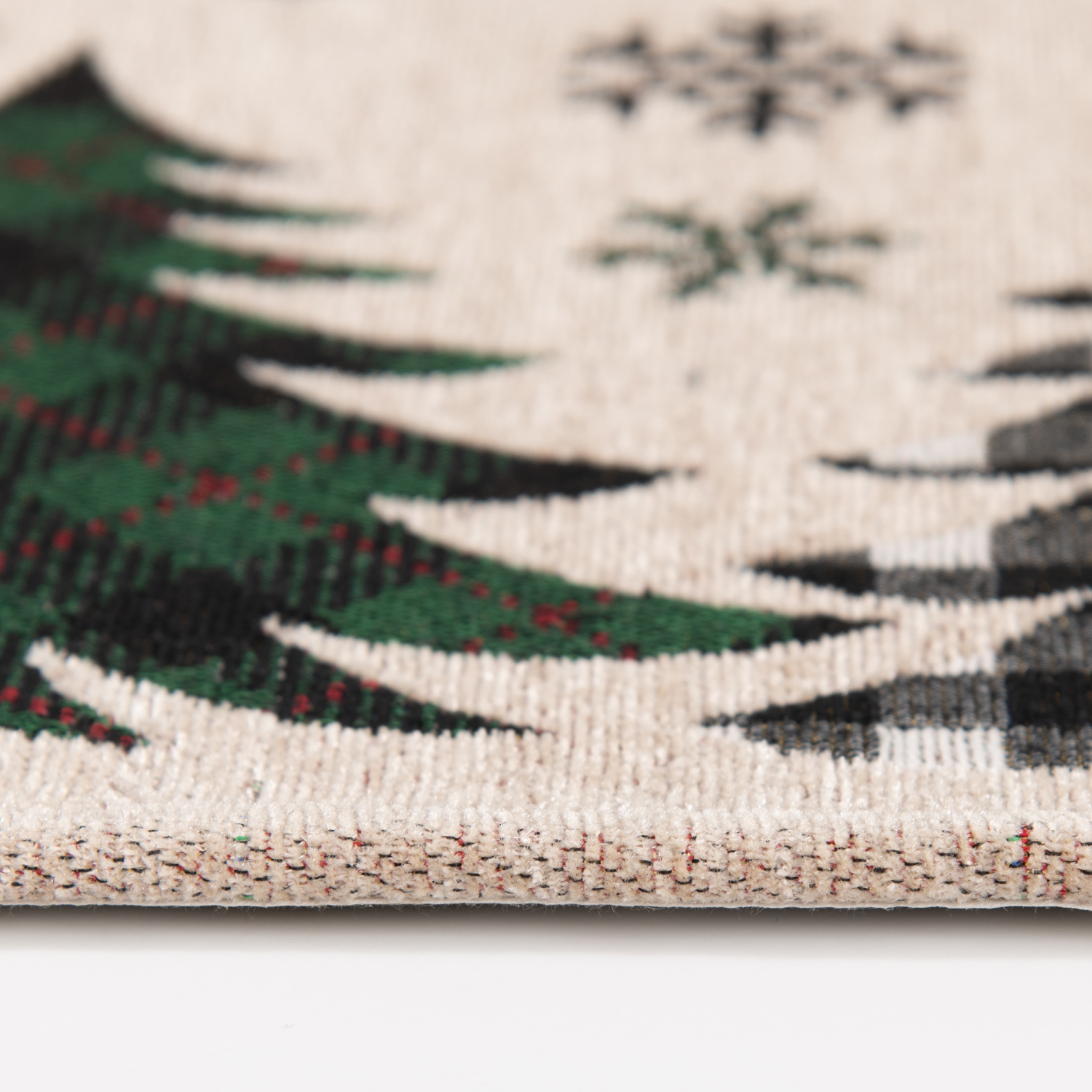 slide 6 of 6, Firewood & Fir Glitz Welcome Plaid Trees Accent Rug, 18 in x 30 in, Natural, 1 ct