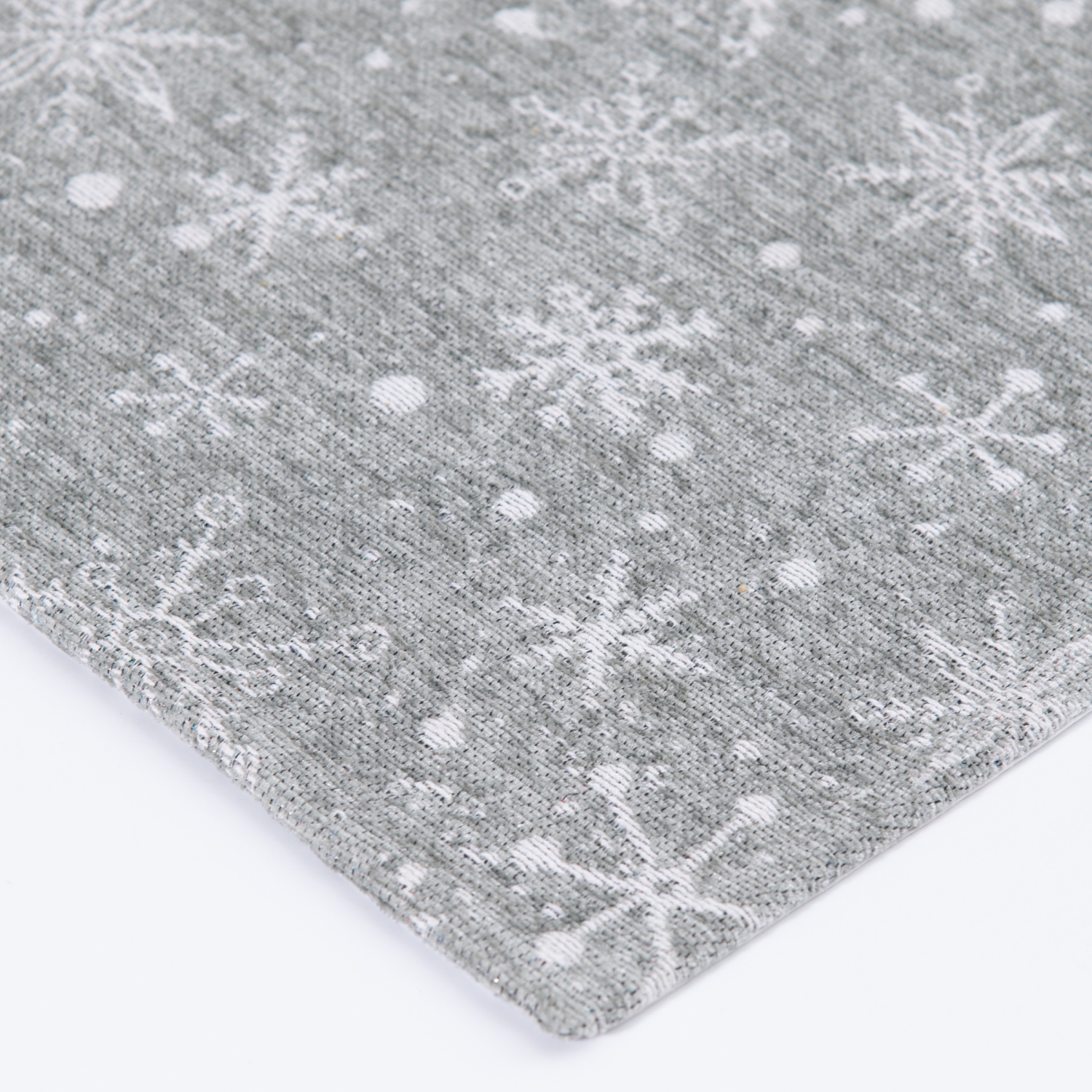 slide 4 of 6, Firewood & Fir Glitz Snowflake Accent Rug, 18 In X 30 In, Silver, 1 ct