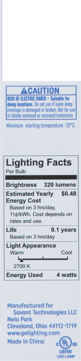 slide 3 of 9, GE Classic Shape 4 Watts Soft White LED Light Bulbs 2 ea, 2 ct