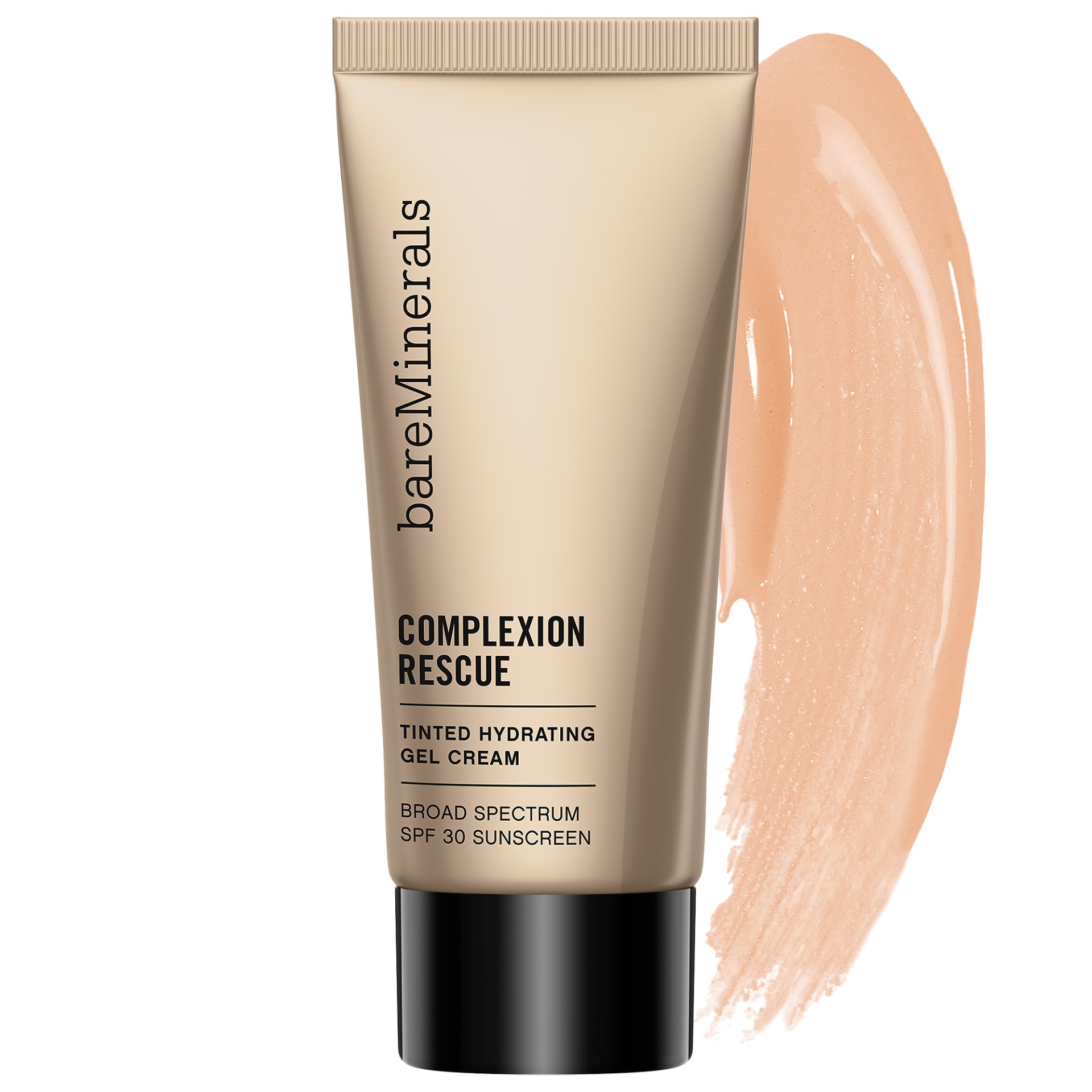 slide 1 of 1, bareMinerals Mini COMPLEXION RESCUE Tinted Moisturizer with Hyaluronic Acid and Mineral SPF 30 Vanilla 02, 0.5 oz/ 15 ml