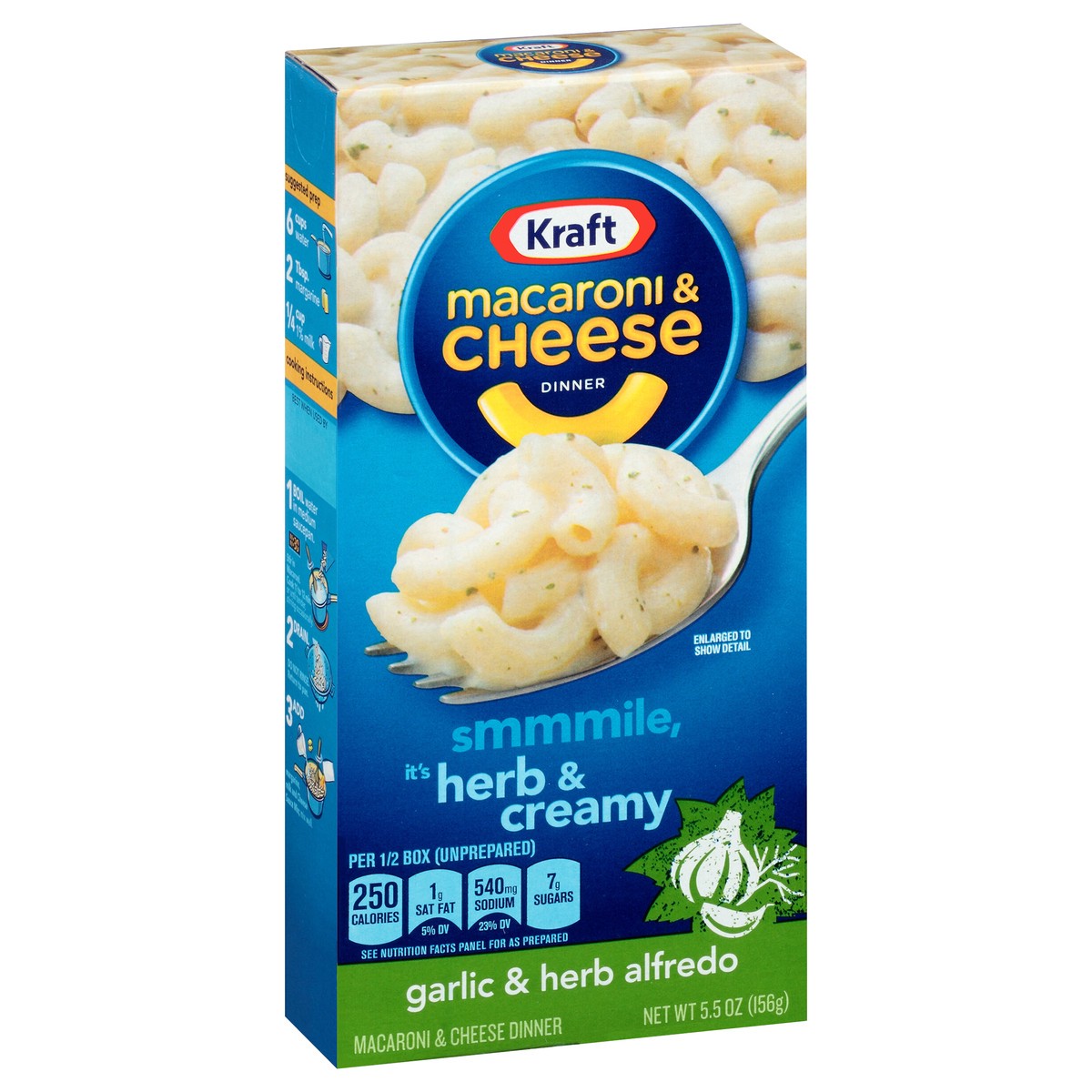 slide 2 of 14, Kraft Garlic & Herb Alfredo Macaroni & Cheese Dinner 5.5 oz. Box, 5.5 oz