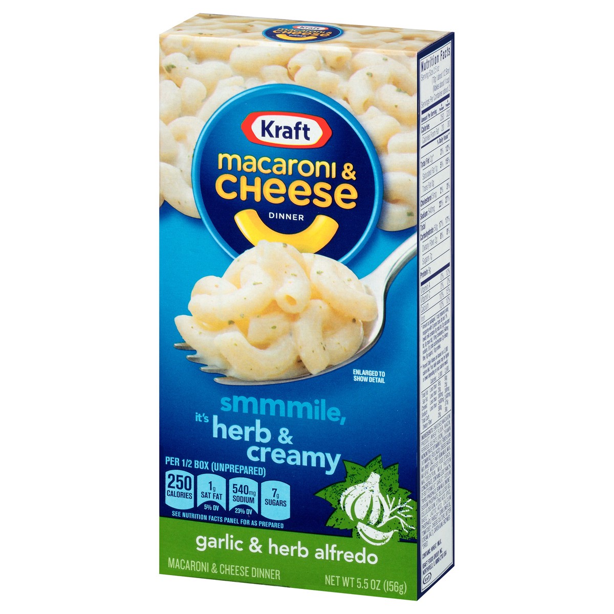 slide 8 of 14, Kraft Garlic & Herb Alfredo Macaroni & Cheese Dinner 5.5 oz. Box, 5.5 oz