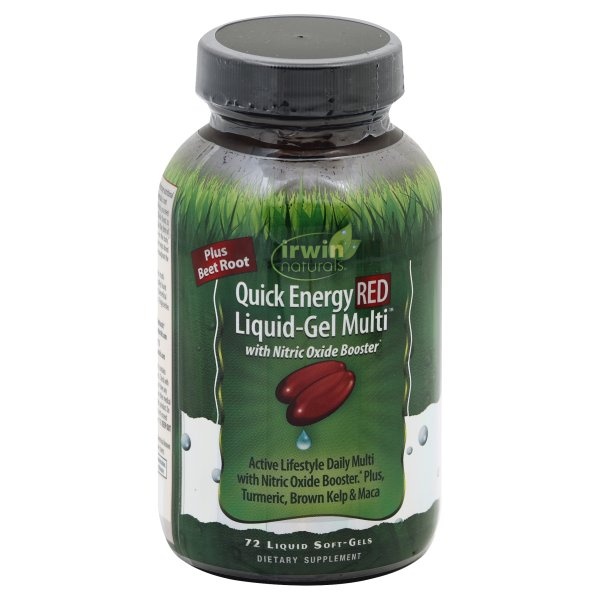 slide 1 of 1, Irwin Naturals Quick Energy Red Liquid-Gel Multi, 72 ct