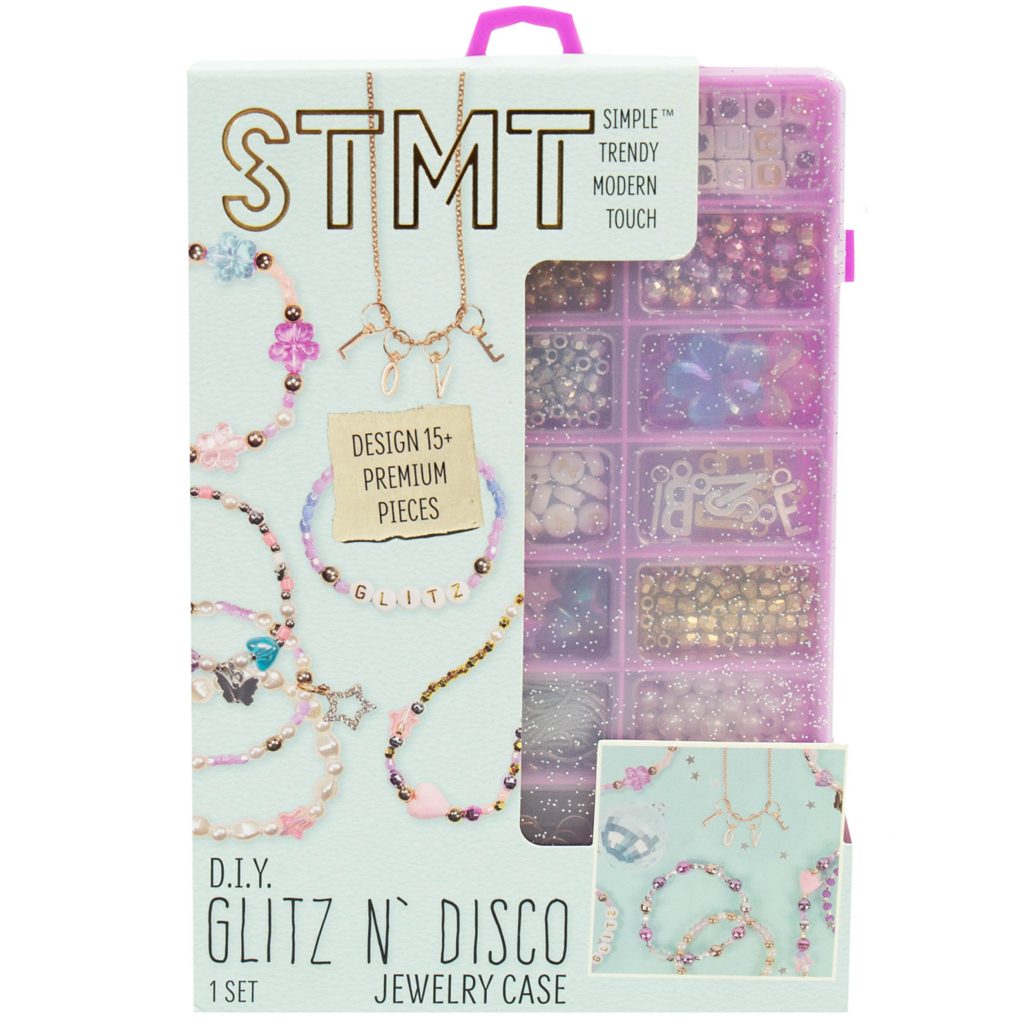 slide 1 of 3, STMT D.I.Y. Glitz N Disco Jewelry Case, 1 ct
