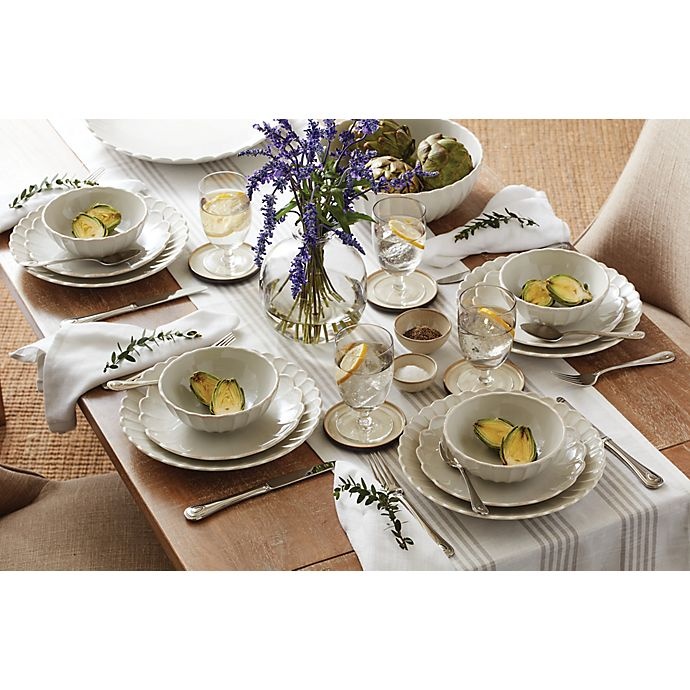 slide 4 of 13, Lenox French Perle Scallop Dinnerware Set - White, 12 ct