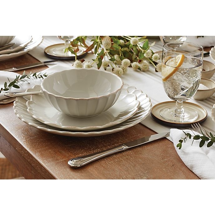 slide 11 of 13, Lenox French Perle Scallop Dinnerware Set - White, 12 ct