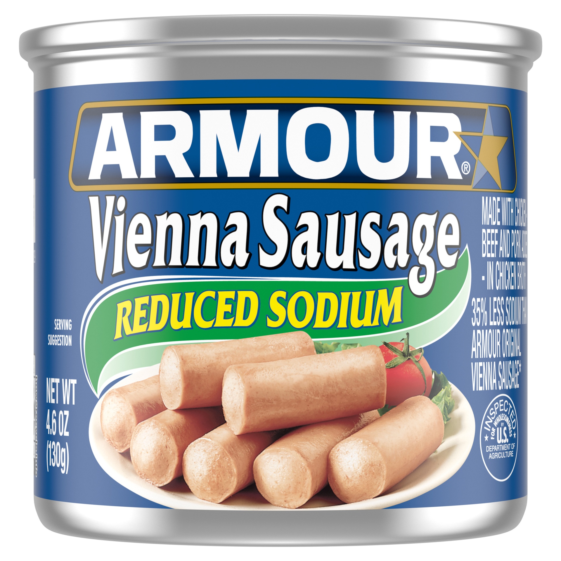 slide 1 of 1, Armour Reduced Sodium Vienna Sausage, 4.6 oz