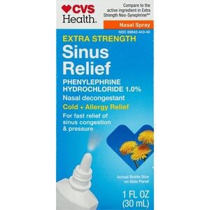 slide 1 of 1, CVS Health Extra Strength Sinus Relief Nasal Decongestant, 1 Oz, 1 ct