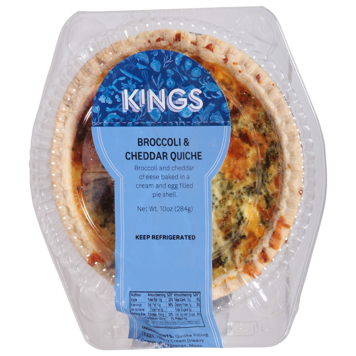 slide 13 of 13, Quiche Broccoli Cheddar - 10 OZ, 10 oz