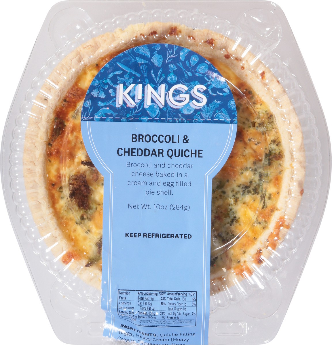 slide 11 of 13, Quiche Broccoli Cheddar - 10 OZ, 10 oz