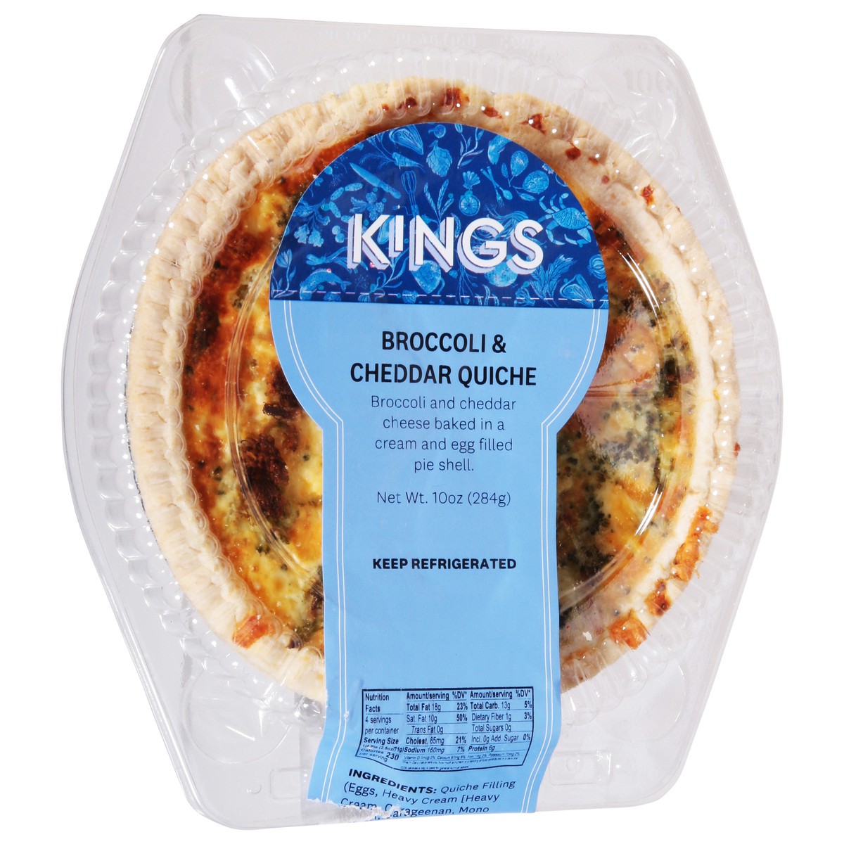 slide 2 of 13, Quiche Broccoli Cheddar - 10 OZ, 10 oz