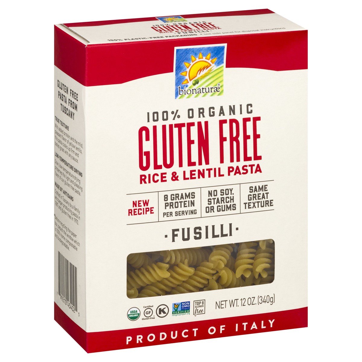 slide 9 of 10, Bionaturae Gluten Free Organic Fusilli Pasta, 12 oz