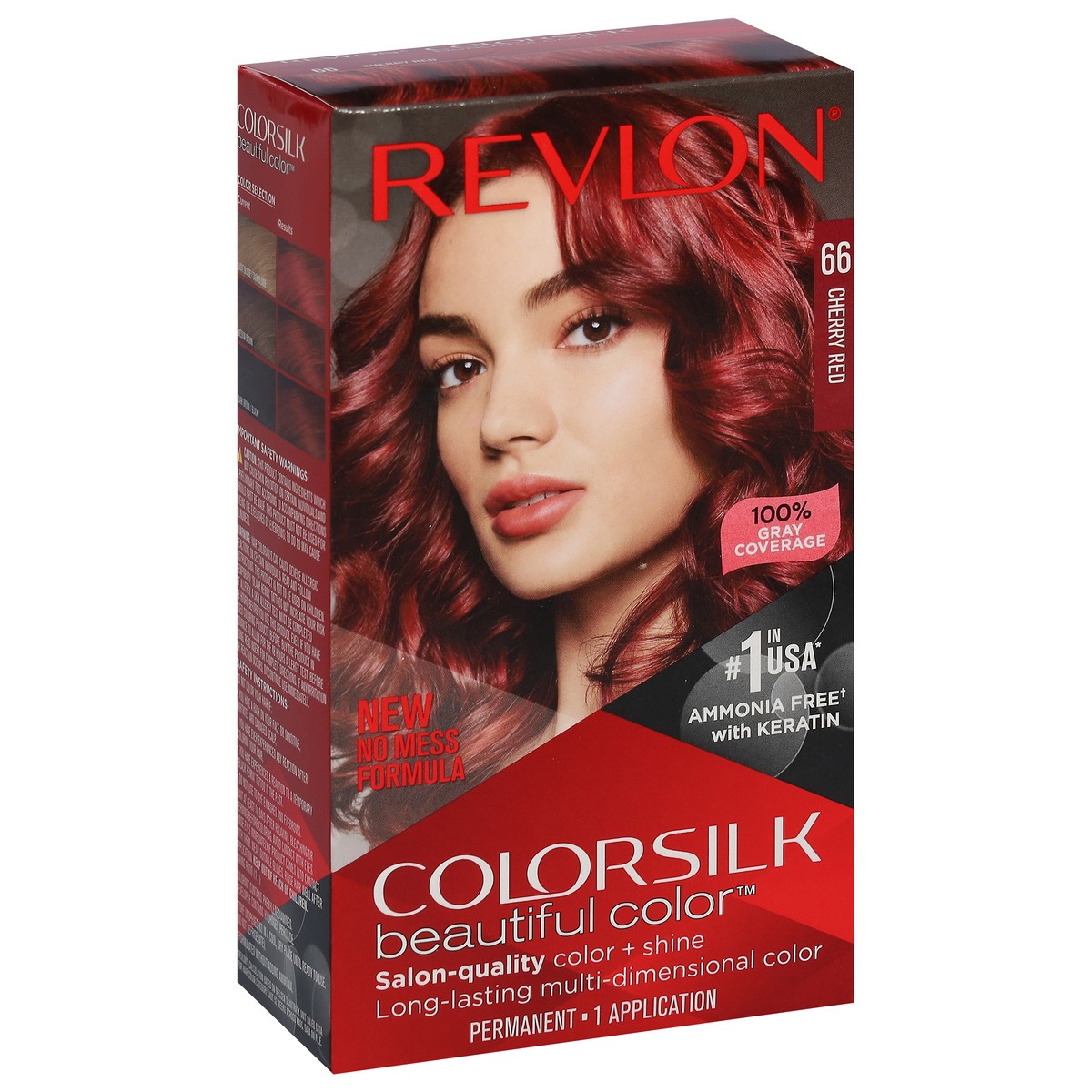 slide 4 of 9, Revlon Colorsilk 66 Cherry Red Vegan Keratin Permanent Hair Color 1 Each, 1 ct
