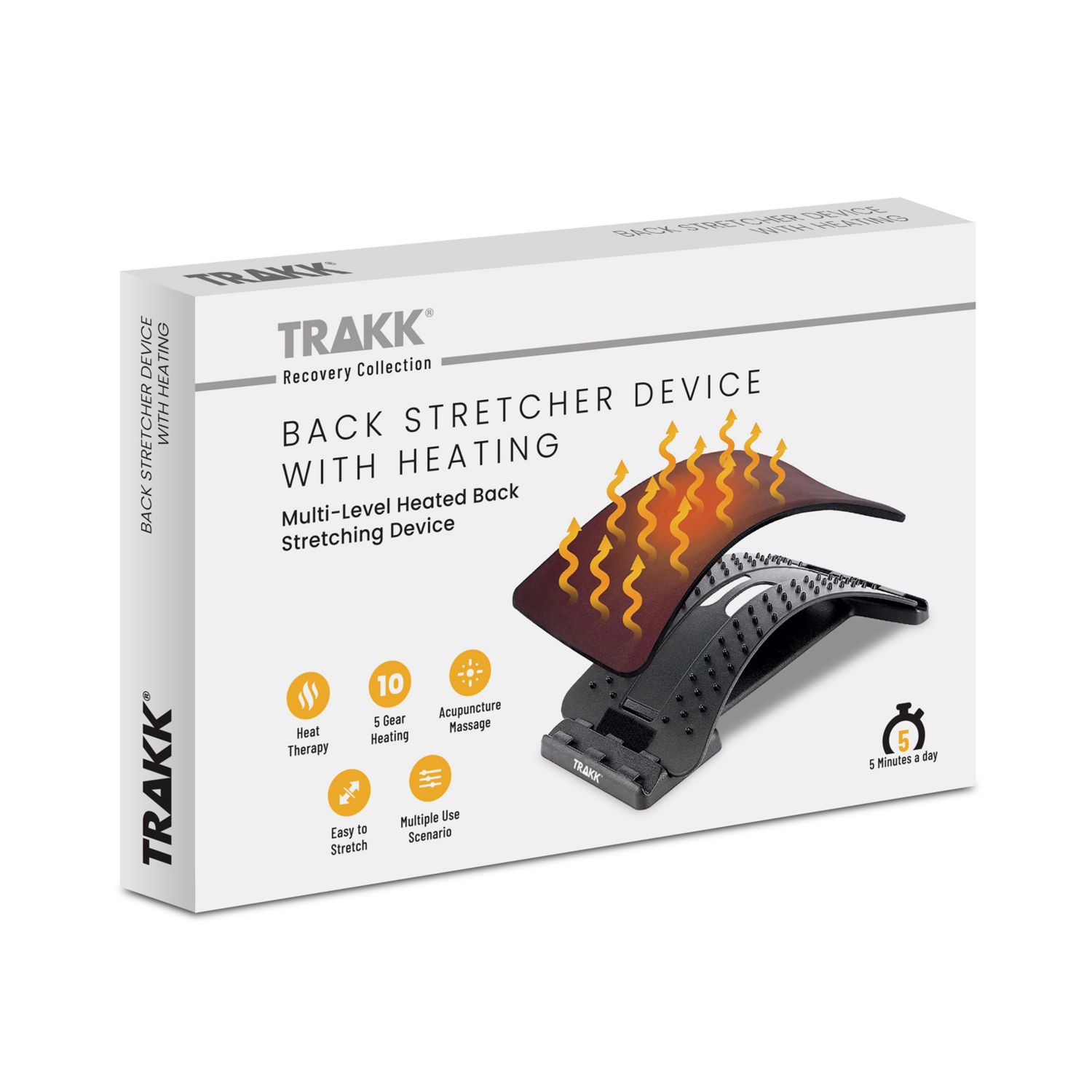 slide 4 of 6, Trakk Back Stretcher & Relaxer Device With Heat, 1 ct