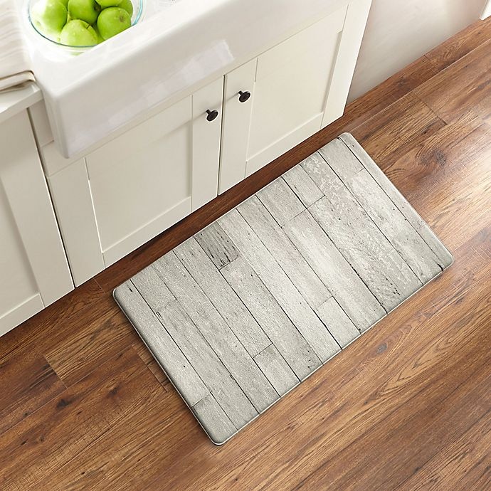 slide 3 of 4, Elrene Farmhouse Living Wood Anti-Fatigue Mat - Grey", 18 in x 30 in