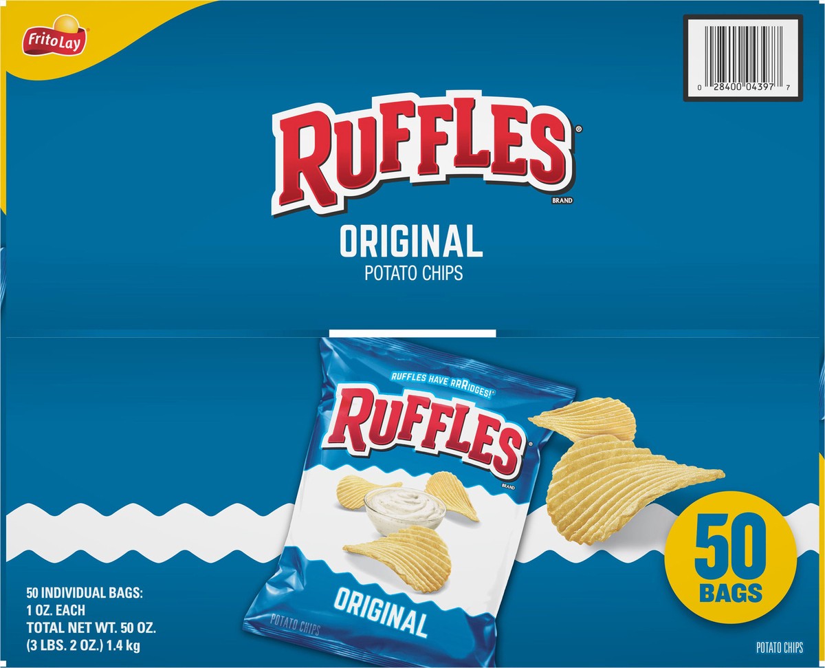 slide 9 of 11, Ruffles Potato Chips, 50 ct