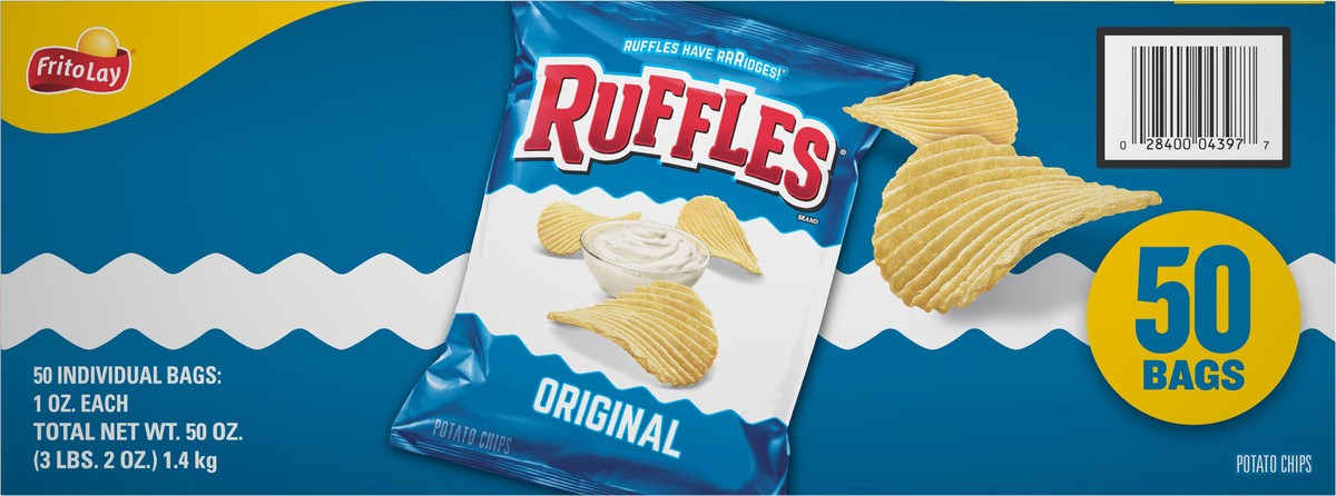 slide 4 of 11, Ruffles Potato Chips, 50 ct