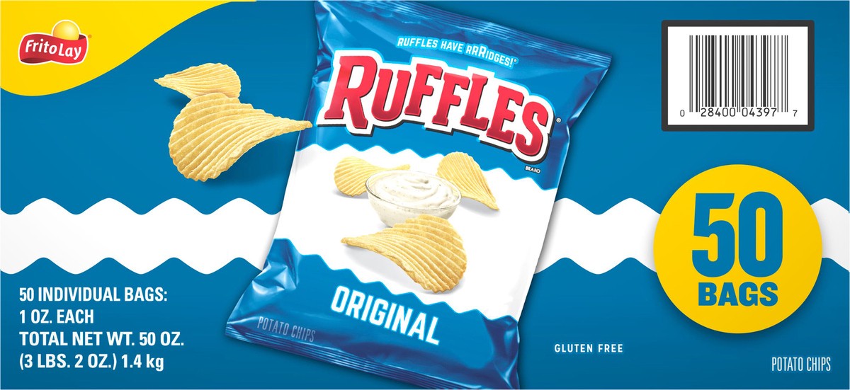 slide 7 of 11, Ruffles Potato Chips, 50 ct