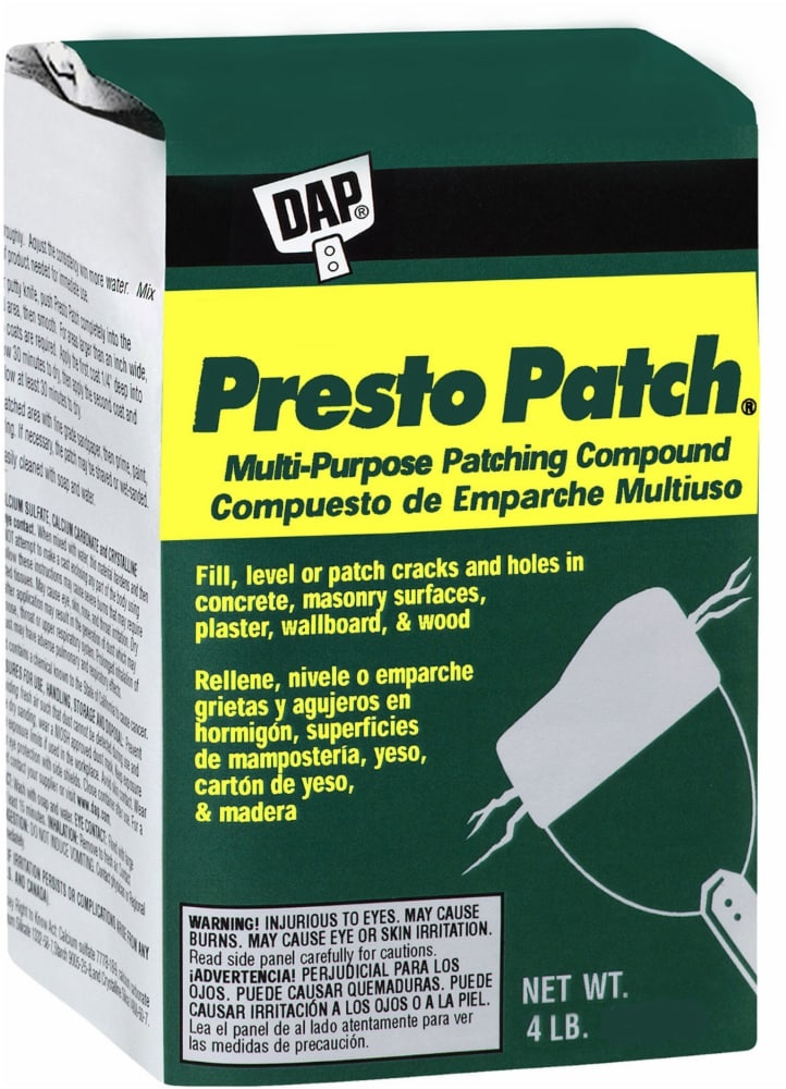 slide 1 of 1, DAP Presto Patch Multi-Purpose Patching Compound - White, 4 lb