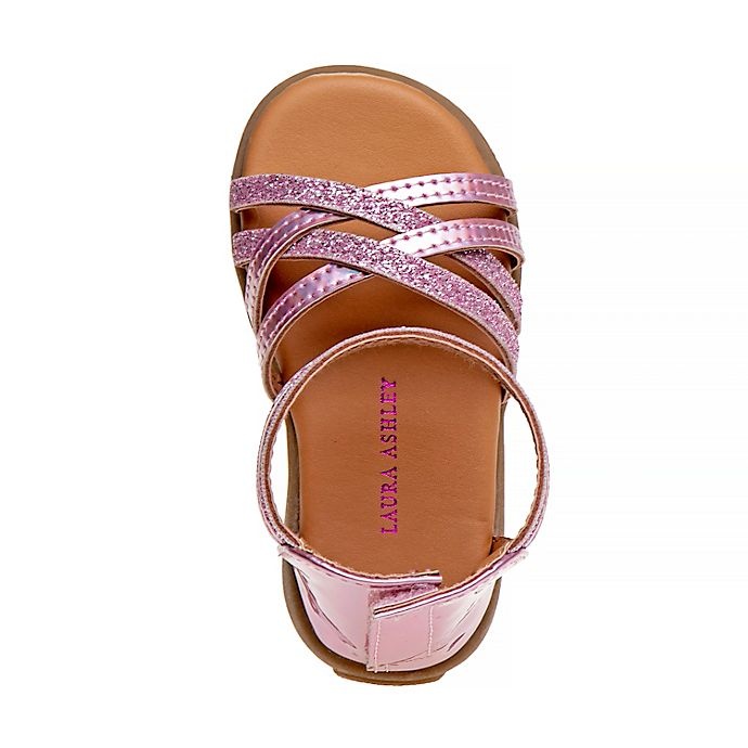 slide 3 of 4, Laura Ashley Strappy Gladiator Sandal - Pink, Size 5