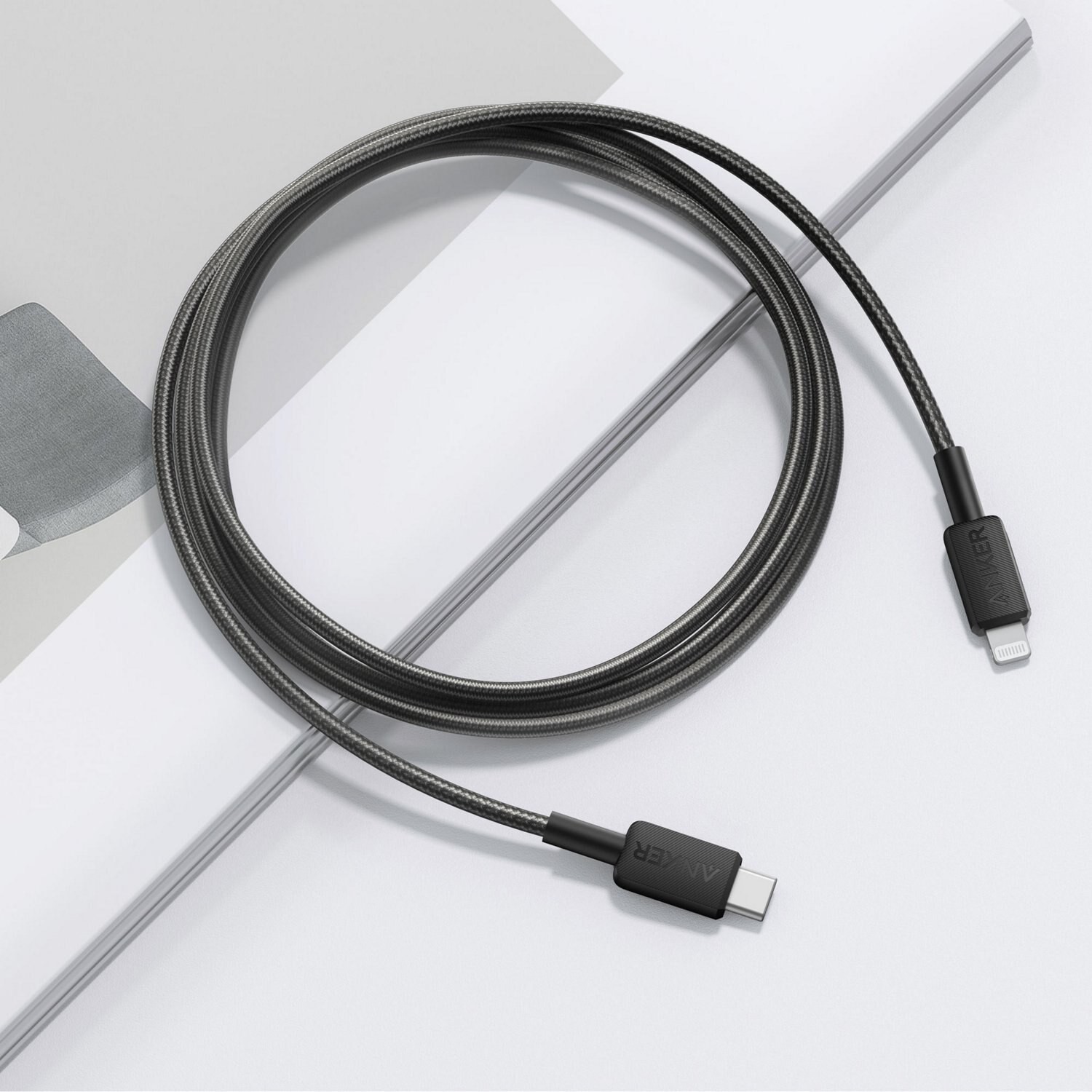 slide 4 of 6, CVS Anker 322 Usb-C To Lightning Cable (6ft Braided), 1 ct