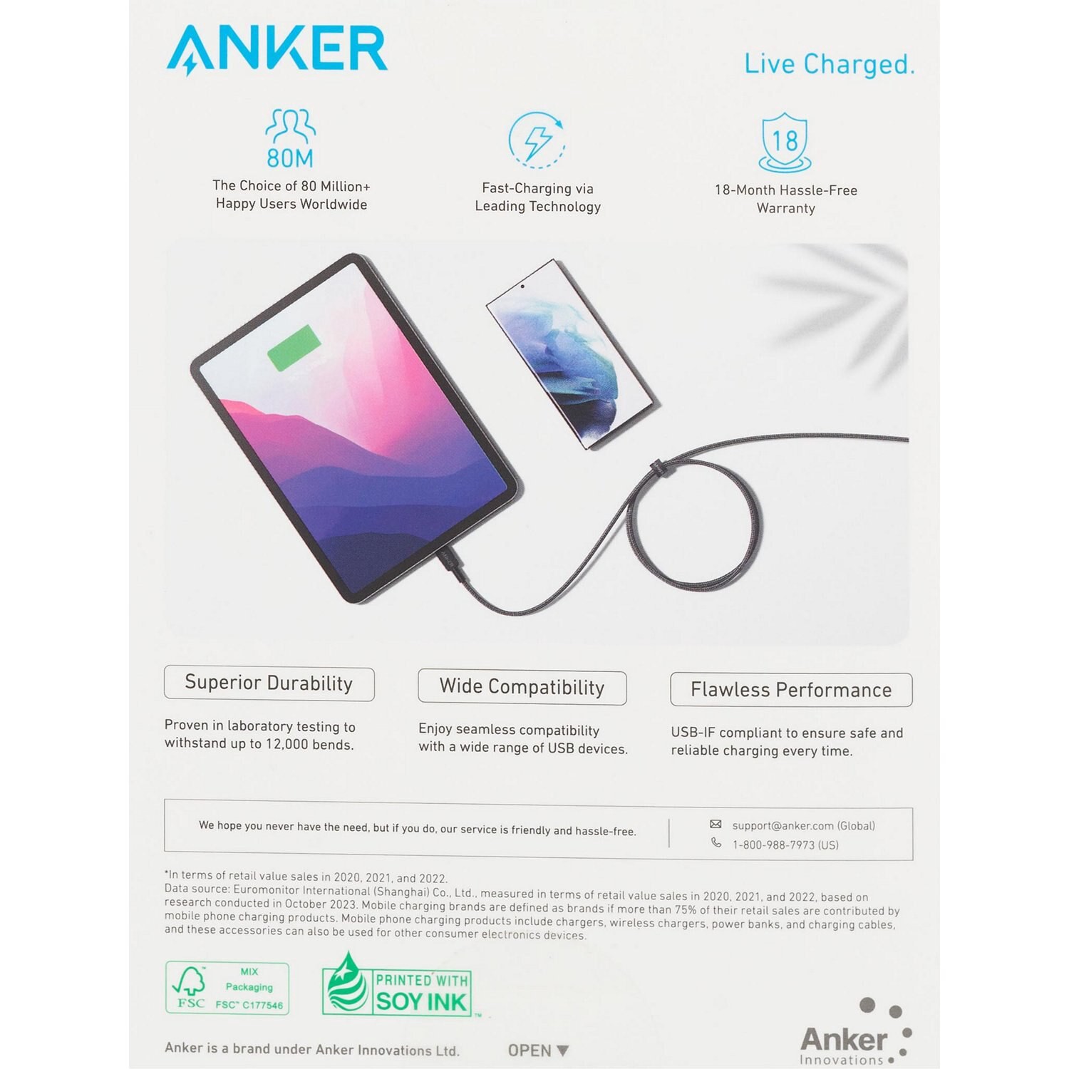 slide 6 of 6, CVS Anker 322 Usb-A To Usb-C Cable (6ft Braided) Special, 1 ct