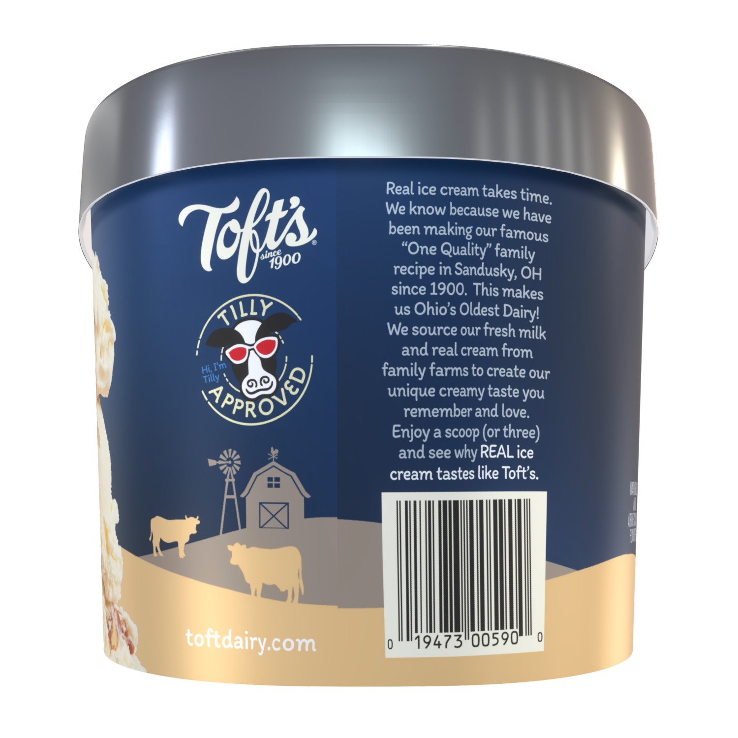 slide 2 of 4, Tofts Toft's Ice Cream, Butter Pecan, 64 oz