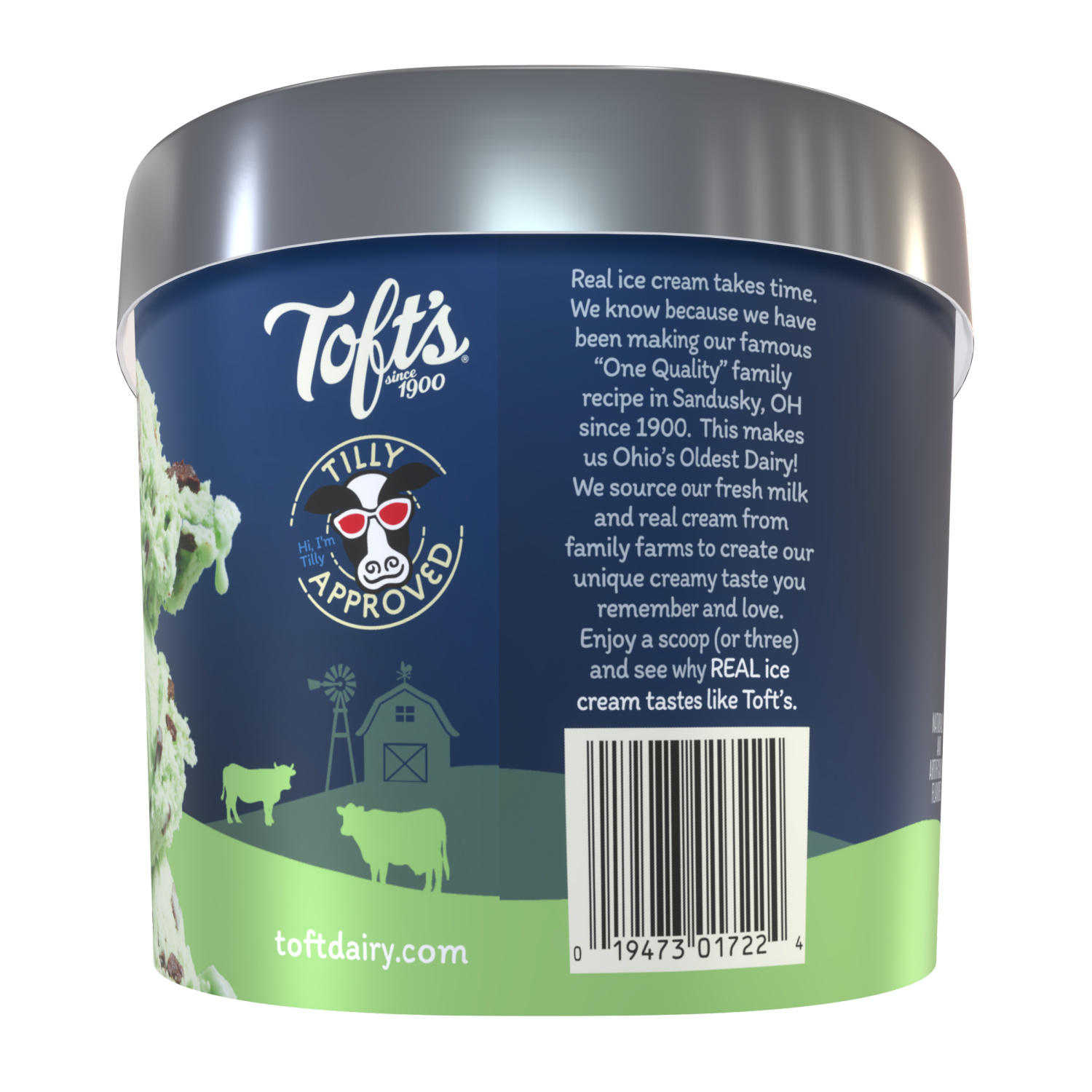 slide 2 of 4, Tofts Toft Mint Chocolate Chip, 48 oz