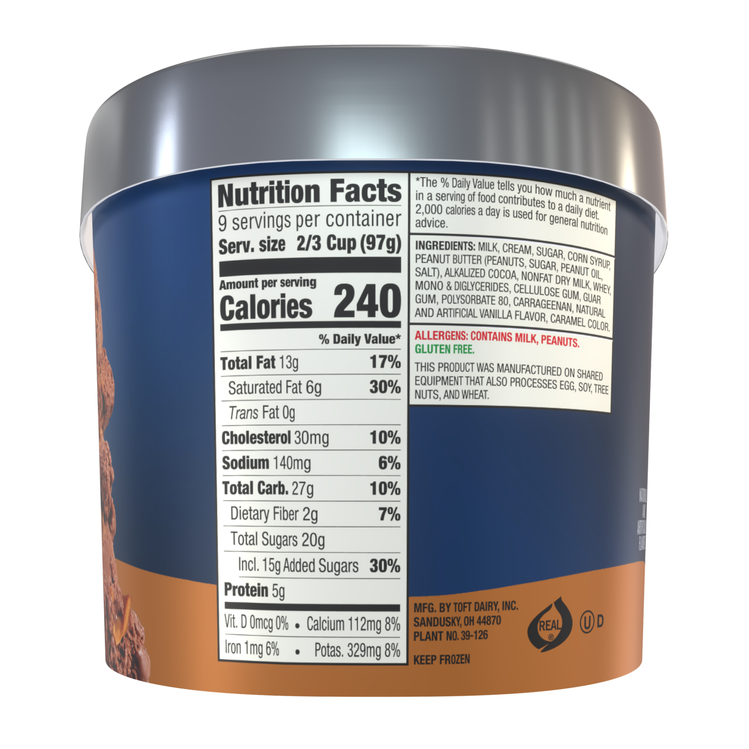 slide 3 of 4, Tofts Toft Peanut Butter Cup, 48 oz