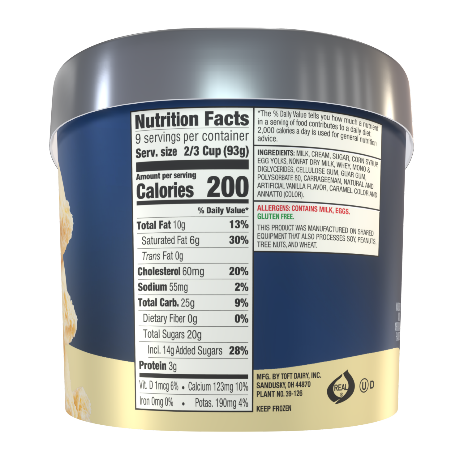 slide 3 of 4, Tofts Toft French Vanilla 48oz, 48 oz