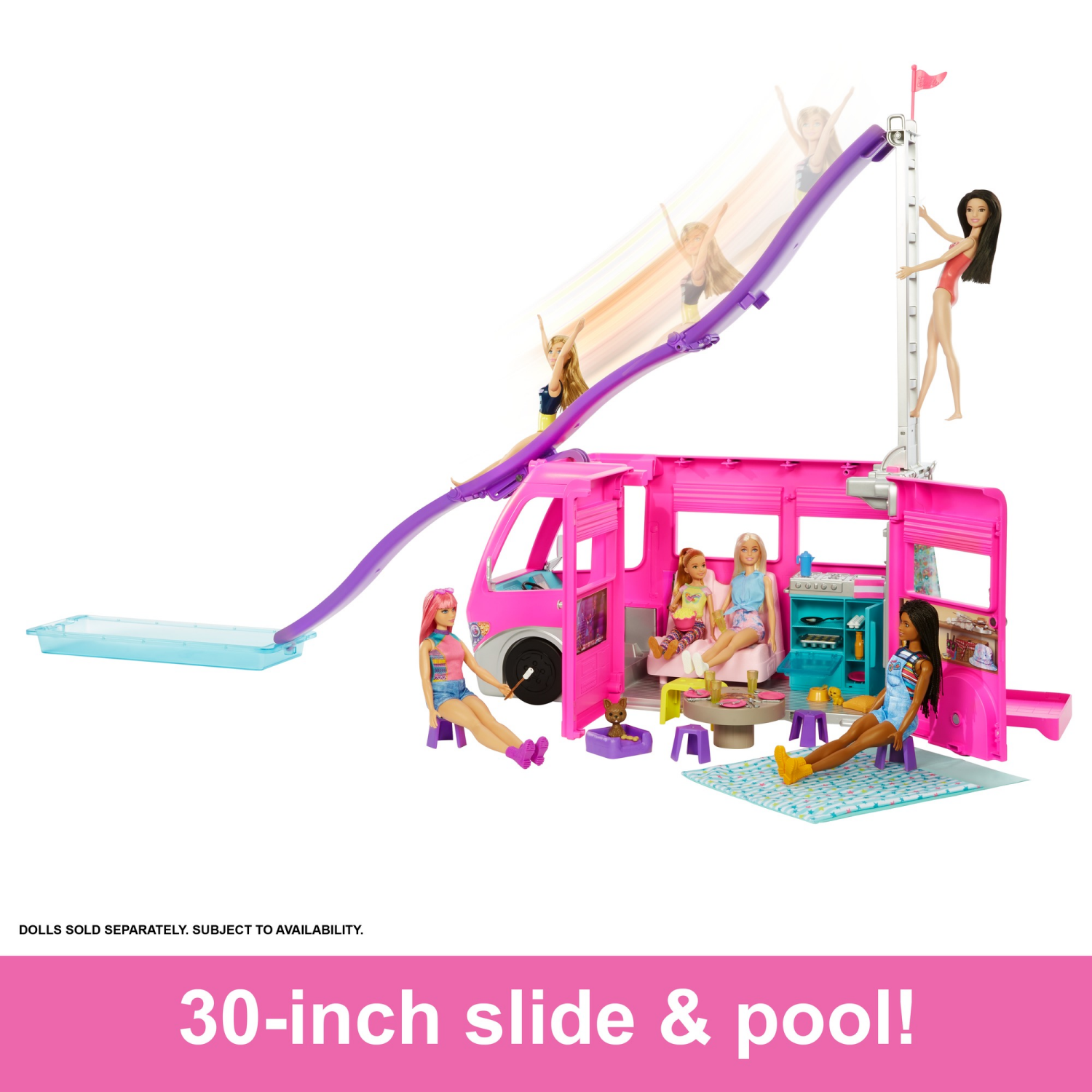 slide 4 of 8, Mattel Barbie Dream Camper Vehicle Playset, 1 ct