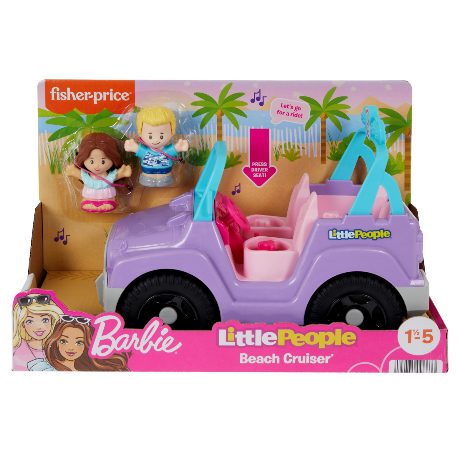 slide 2 of 4, Fisher-Price Barbie Beach Cruiser by Little People, 1 ct