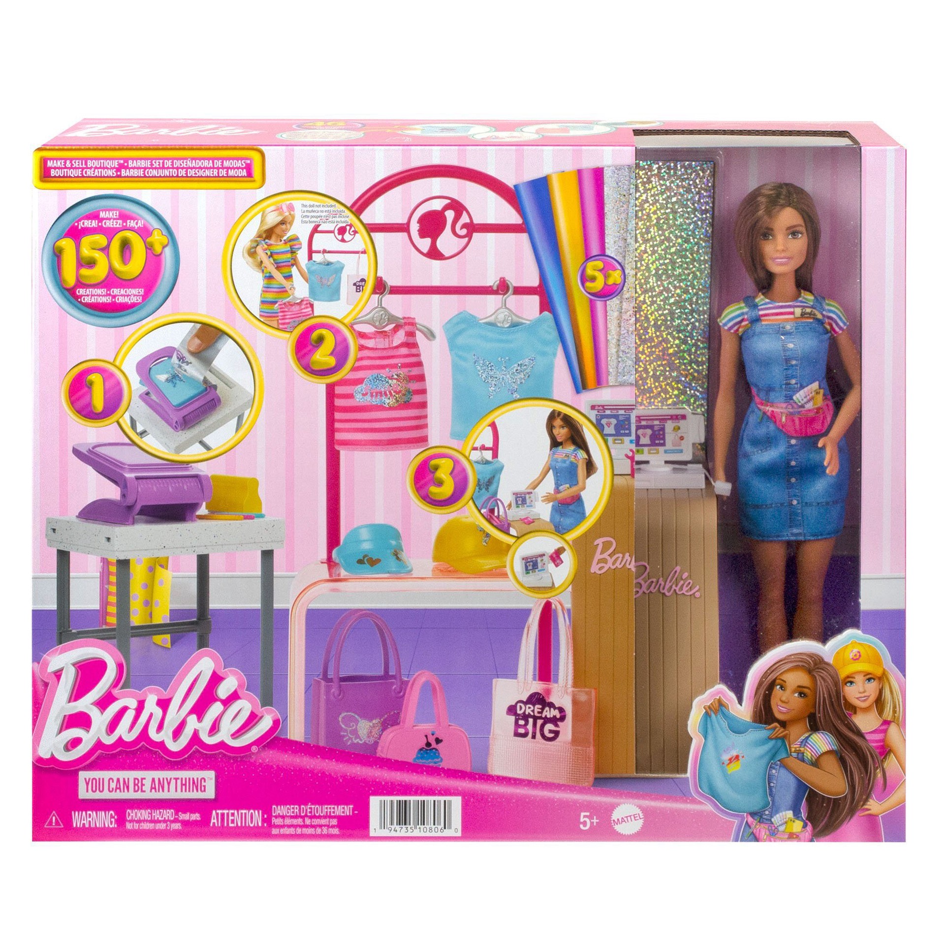 slide 1 of 1, Barbie Make & Sell Boutique Playset with Fashion Doll, 1 ct