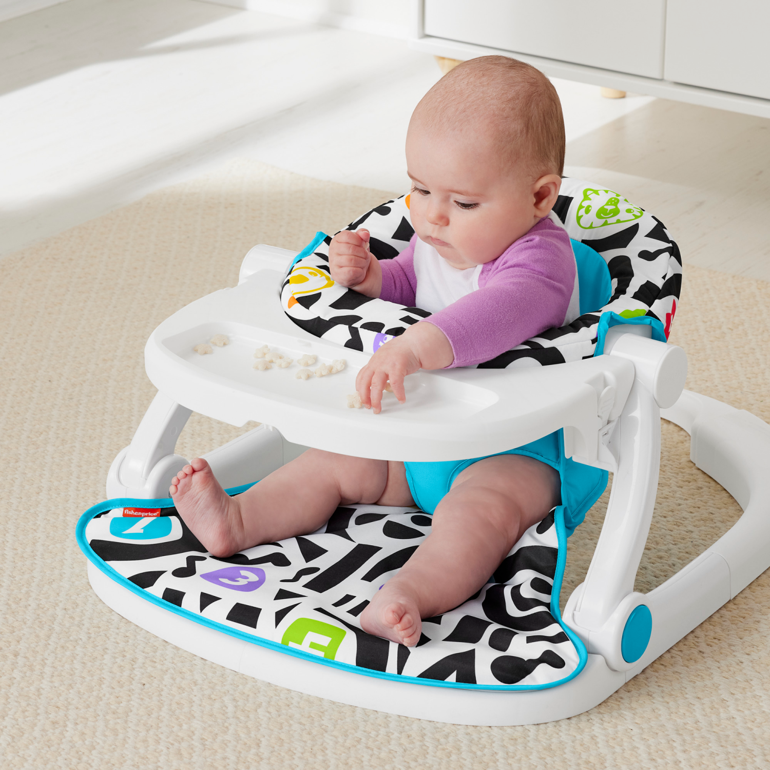 slide 3 of 7, Fisher-Price Kick & Play Deluxe Sit-Me-Up Seat, 1 ct