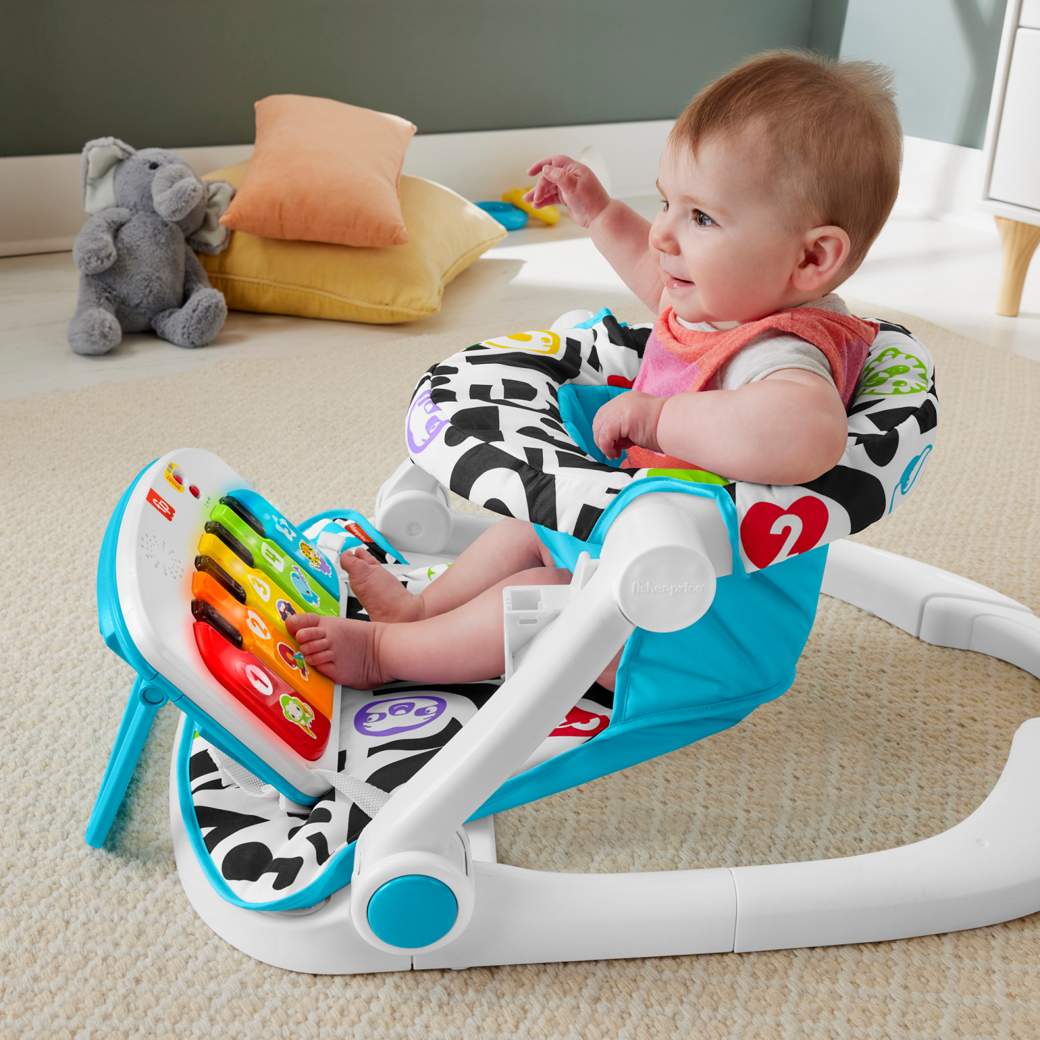 slide 7 of 7, Fisher-Price Kick & Play Deluxe Sit-Me-Up Seat, 1 ct