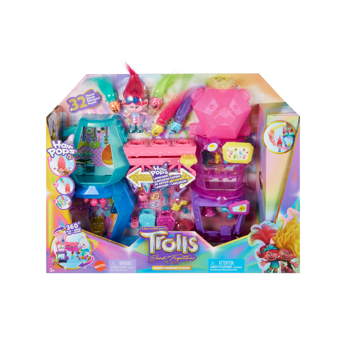slide 1 of 25, Trolls 3 Band Together Mount Rageous Playset, 1 ct