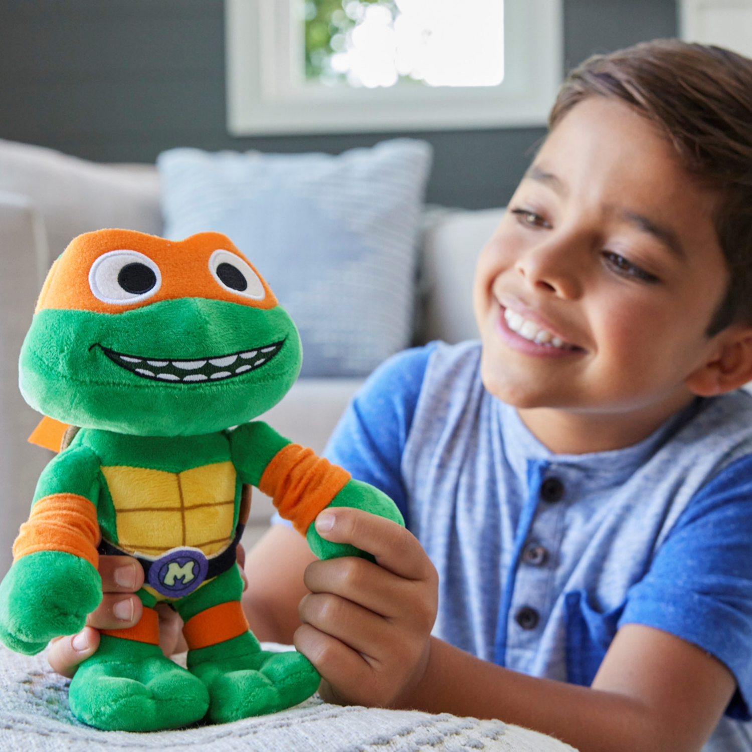 slide 4 of 4, TMNT 8" Basic Plush Assortment, 8 in