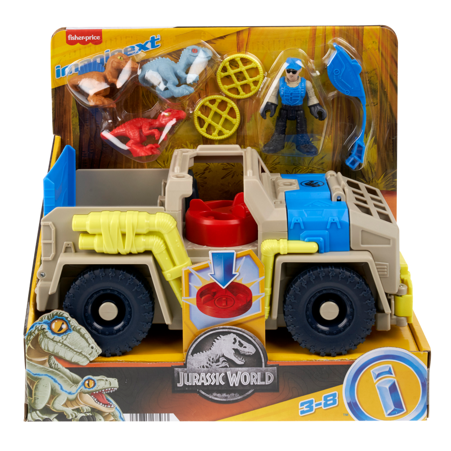 slide 2 of 3, Fisher Price Imaginext Jurassic World Track & Transport Dino Truck, 1 ct