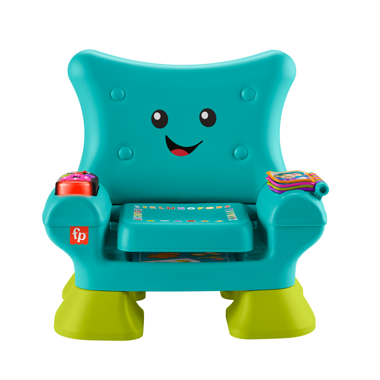 slide 2 of 4, Fisher-Price Laugh & Learn Smart Stages Chair Electronic Learning Toy for Toddlers - Teal, 1 ct