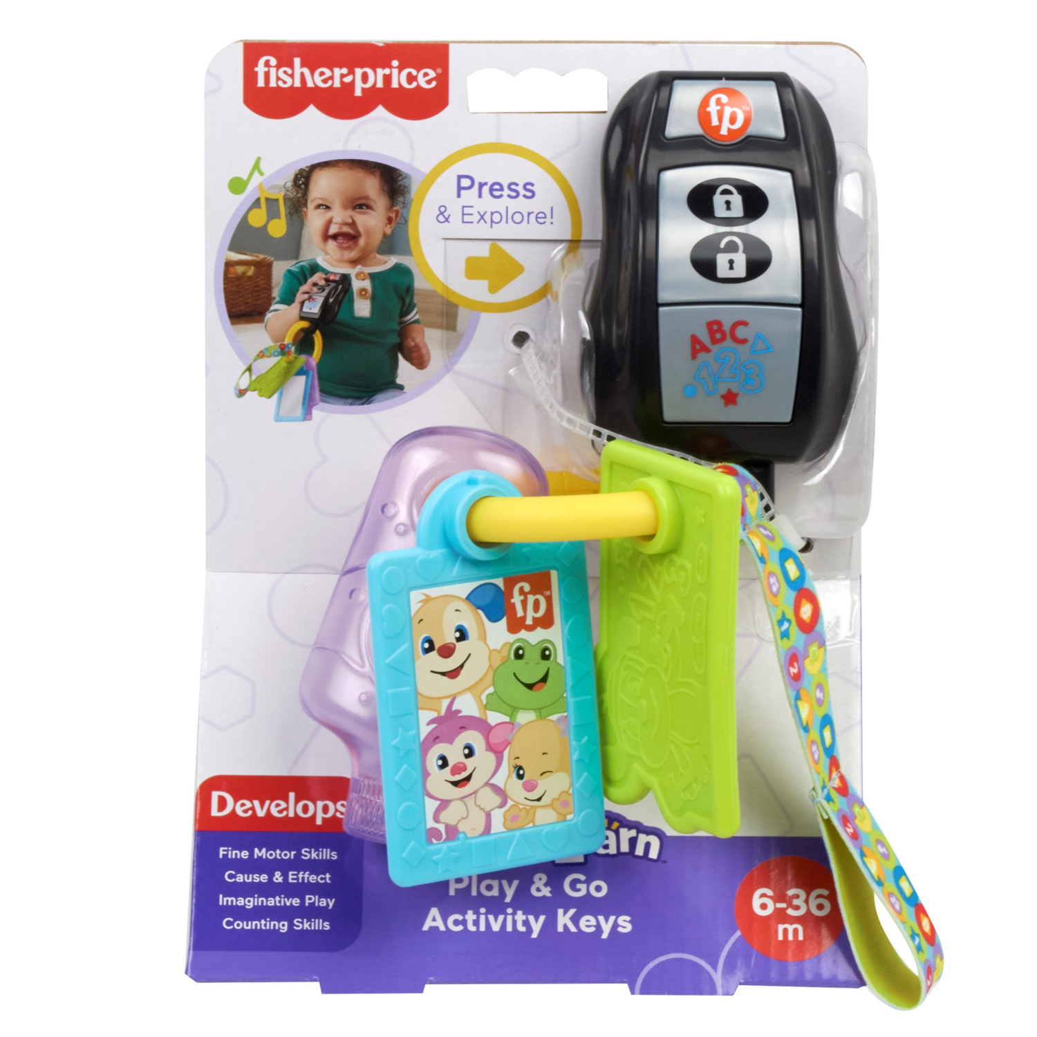 slide 2 of 5, Fisher-Price Laugh & Learn Play & Go Activity Keys, 1 ct