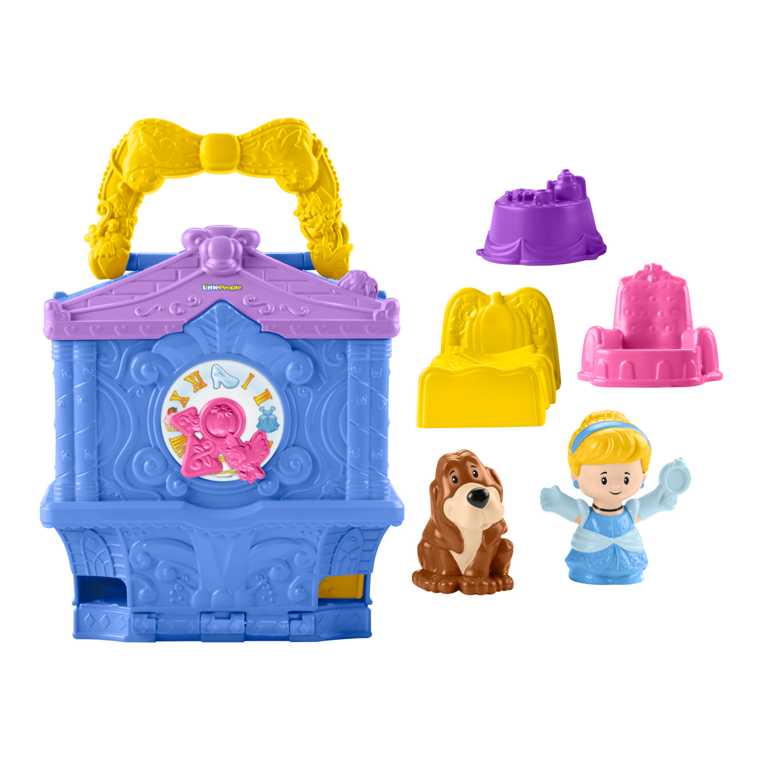 slide 2 of 5, Fisher-Price Little People Disney Princess Cinderella's On-The-Go Playset, 1 ct