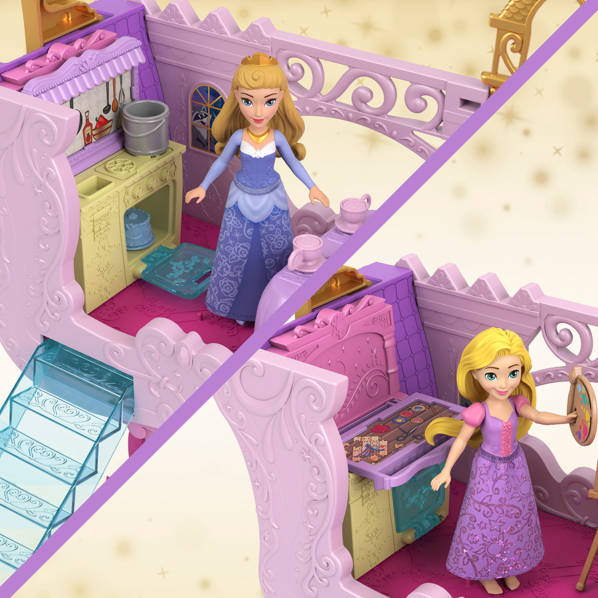 slide 7 of 7, Disney Princess Carriage to Castle 2-in-1 Playset, 1 ct
