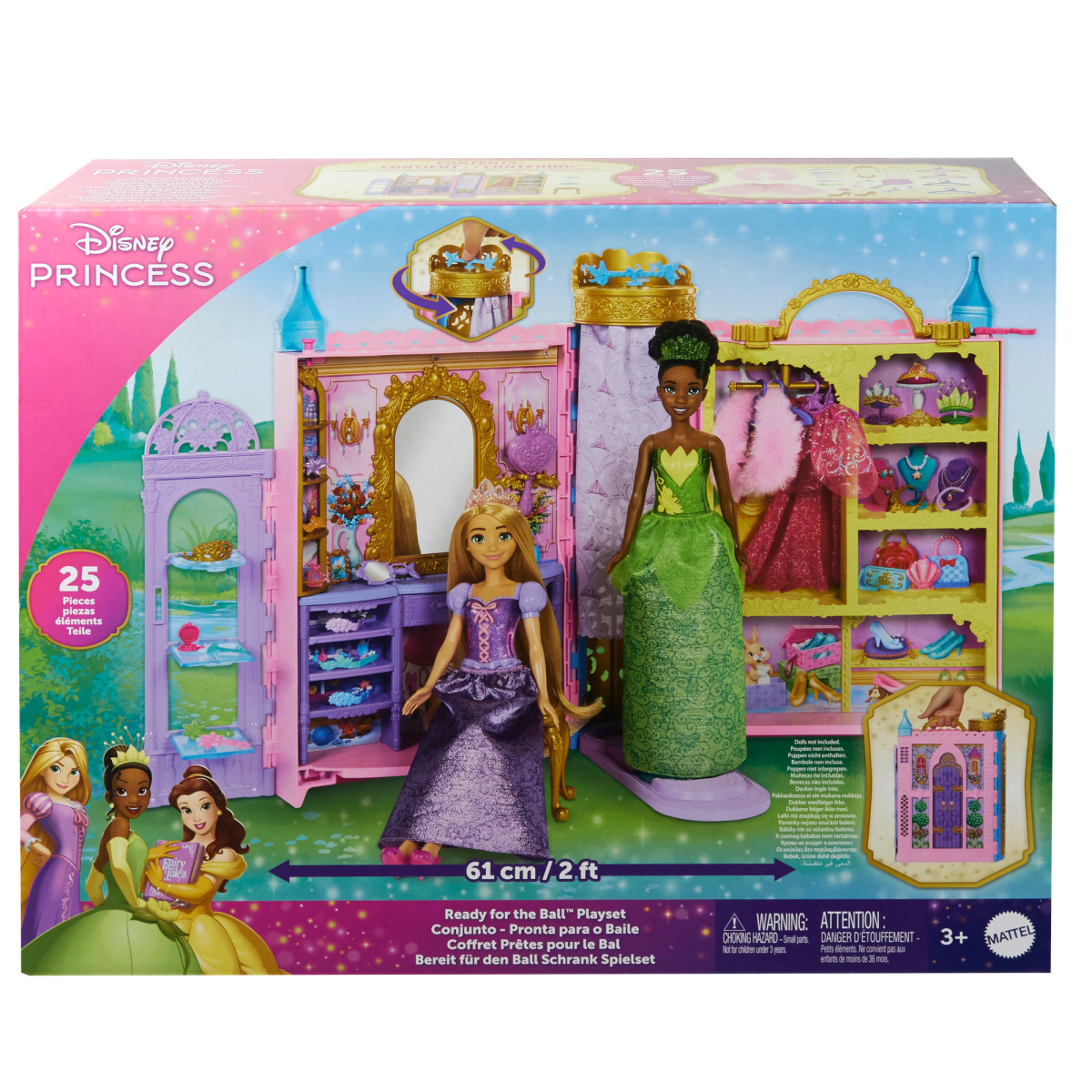 slide 1 of 25, MATTEL GAMES Disney Princess READY FOR THE BALL Playset, 1 ct