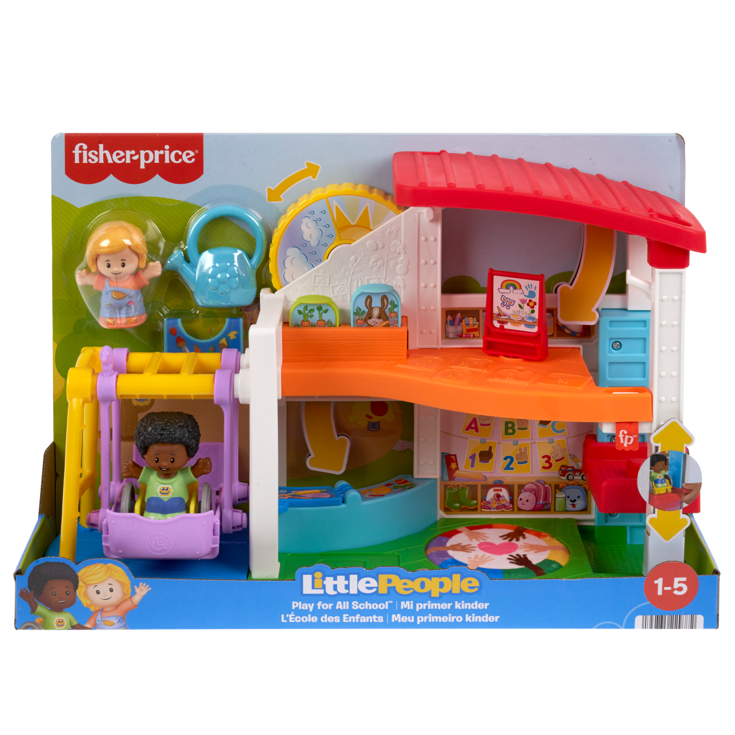 slide 1 of 5, Fisher-Price Little People Play for All School Toddler Playset with Figures & Accessories, 1 ct