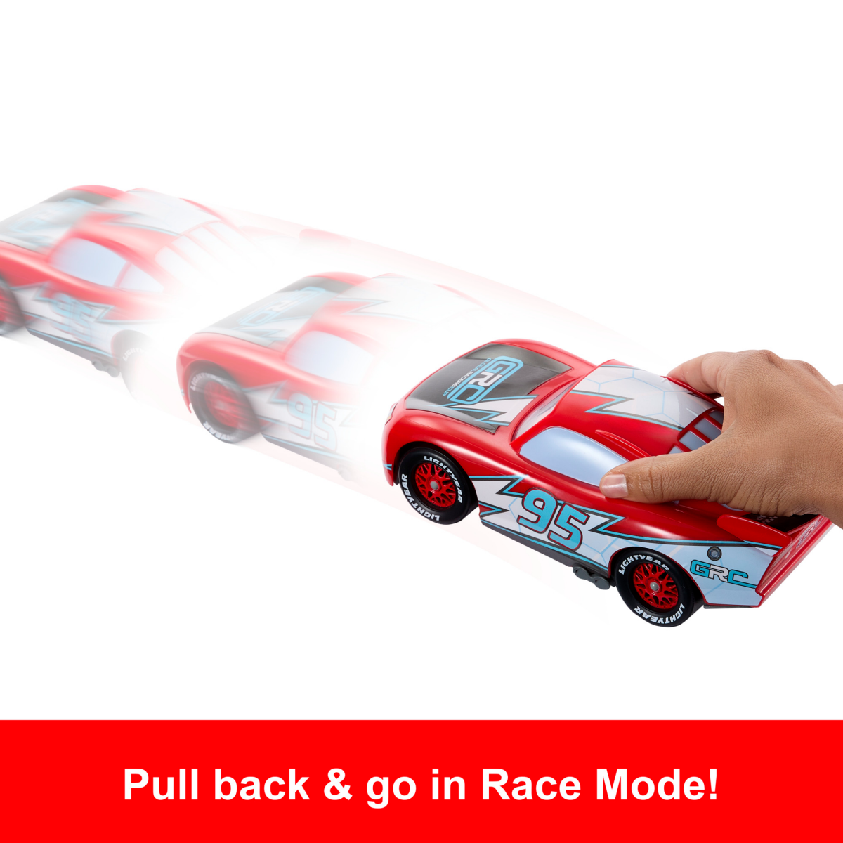 slide 3 of 5, Mattel Disney Pixar Cars Drift & Race Lightning Mcqueen RC Car, 1 ct