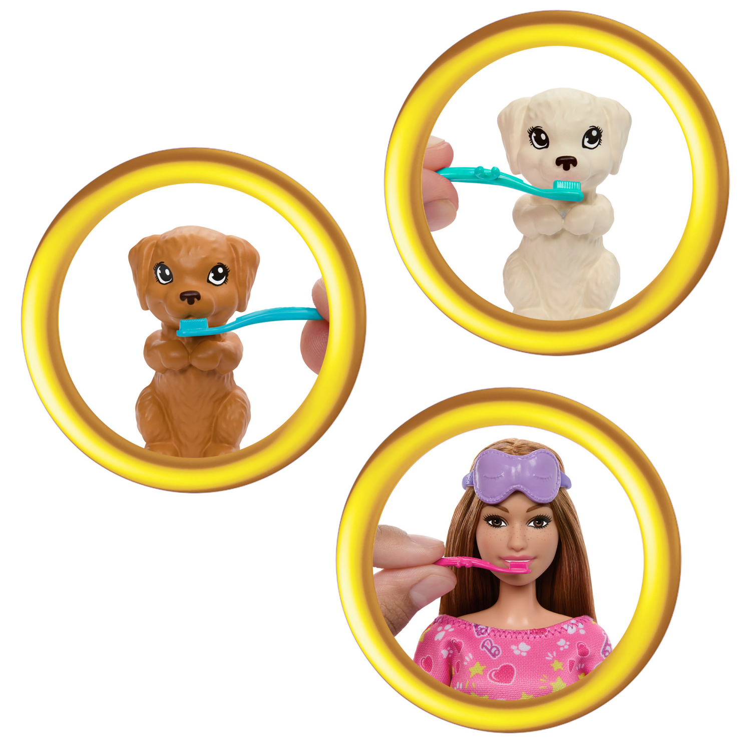 slide 4 of 5, Barbie MATTEL GAMES Barbie Doll Puppy Slumber Party Playset, 1 ct