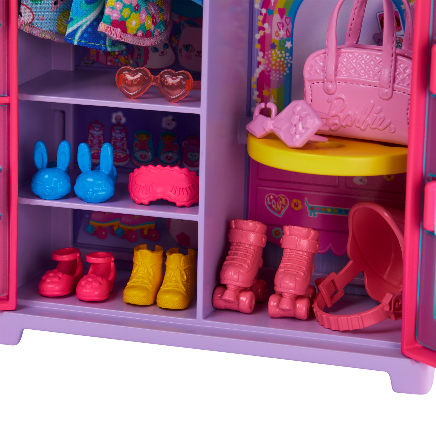 slide 3 of 5, Barbie Chelsea Closet Playset 17pc, 17 ct