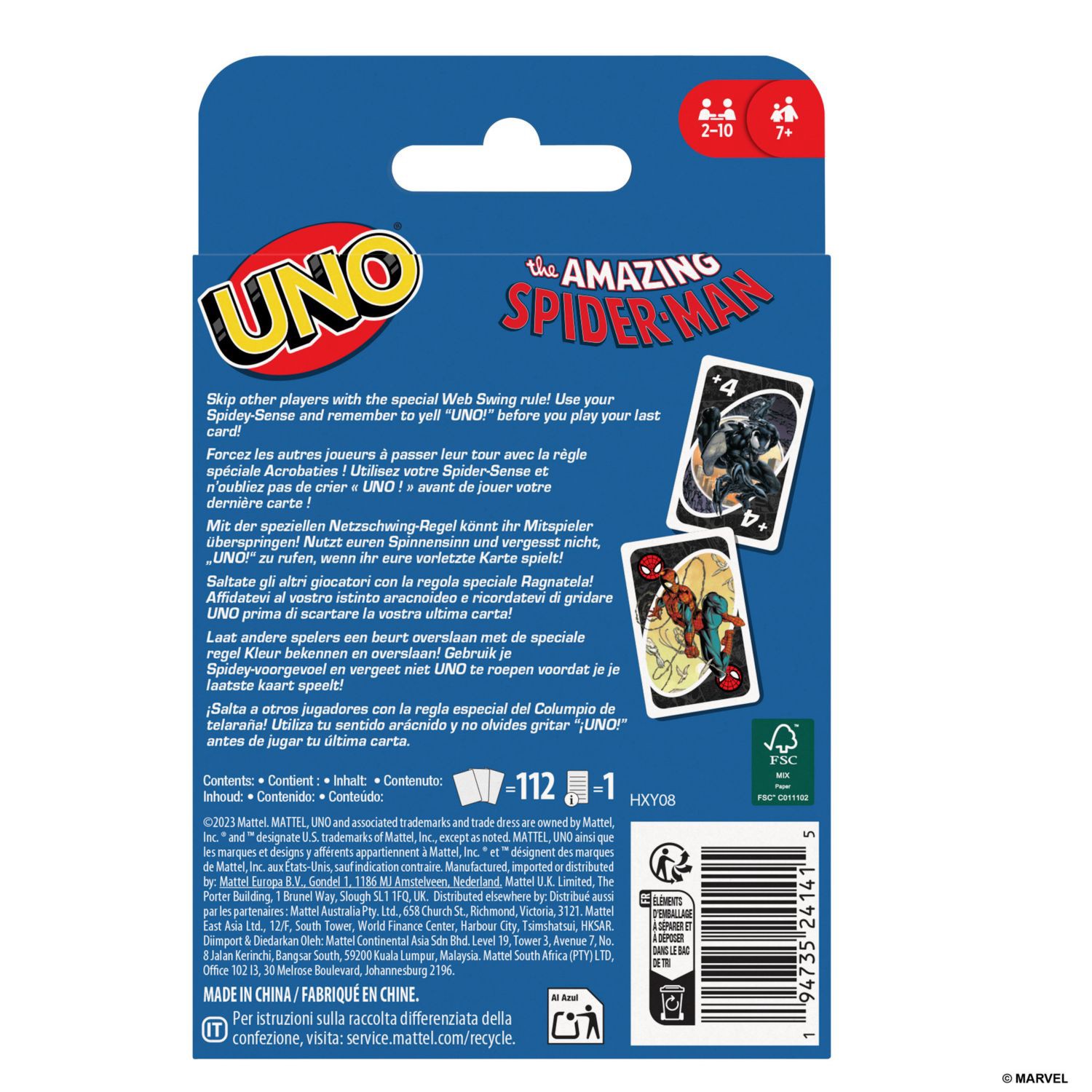 slide 3 of 3, MATTEL Uno Spider-Man Card Game, 1 ct